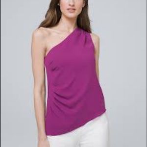 White House One Shoulder Blouse